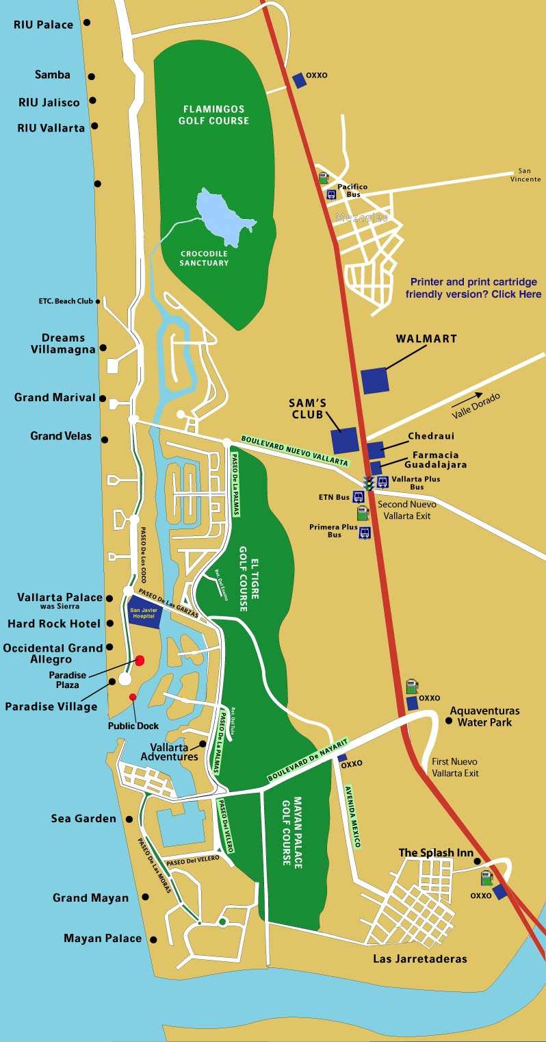 Nuevo Vallarta Map, Puerto Vallarta.