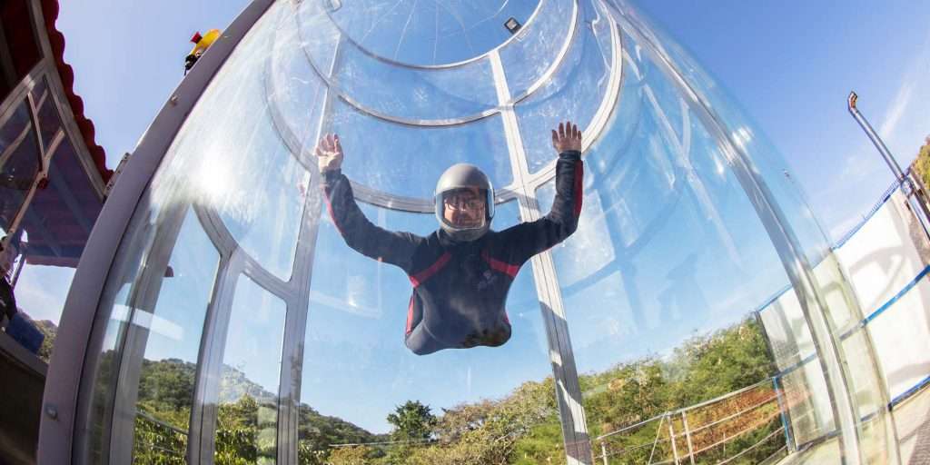 Floating in air in Vallarta, Mexico