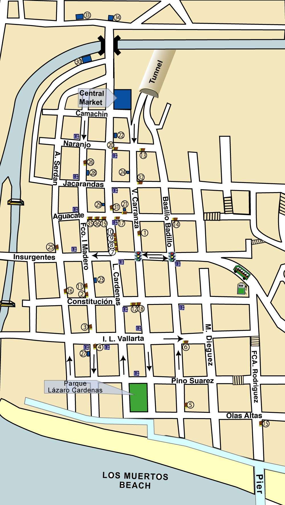 South Side Taco Map.