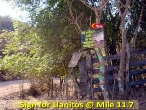 Signpost on the way to El Cuale, Jalisco.